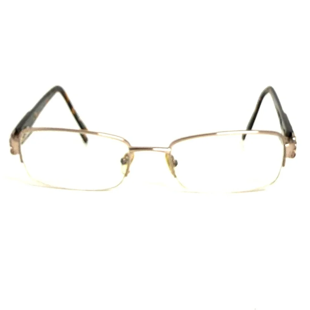Bulova Orvieto Light Brown Tortoise Semi Rimless Eyeglass Frames 54-19-135